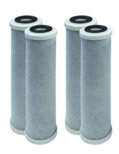 cfs – carbon block water filter cartridges compatible with ge gxwh04f, gxwh20f, gxwh20s & gxrm10 models – remove bad taste & odor – whole house replacement water filter cartridge- white (pack of 4)