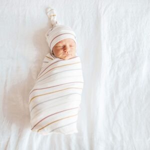 Copper Pearl Large Premium Knit Baby Swaddle Receiving Blanket Piper