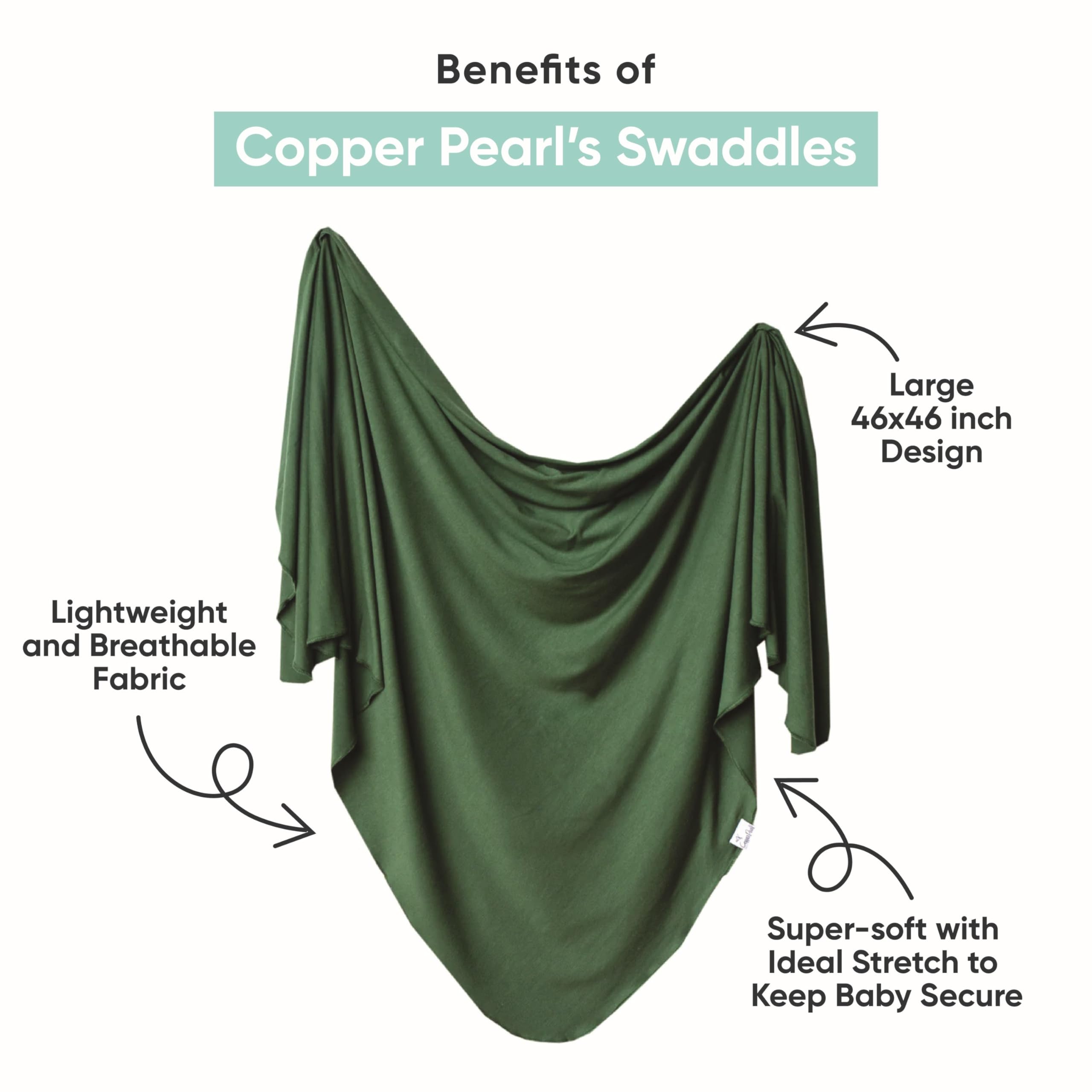 Copper Pearl Large Premium Knit Baby Swaddle Receiving Blanket Piper