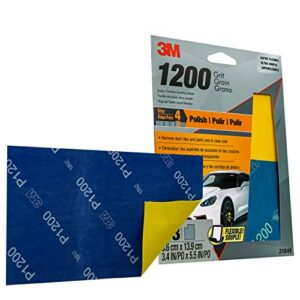 3M Super Flexible Sanding Sheets, 31851, 400 Grit, 3.4 in x 5.5 in, 3 Sheets Per Pack