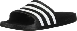 adidas unisex adilette aqua slides sandal, core black/white/core black, 8 us men