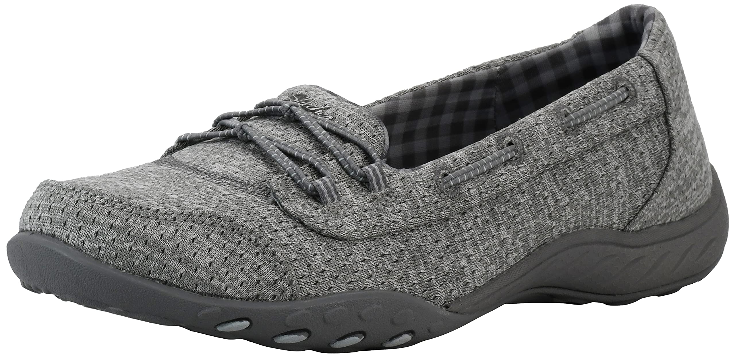 Skechers Women's Breathe Easy-Good Influence Sneaker, Grey, 8 M US