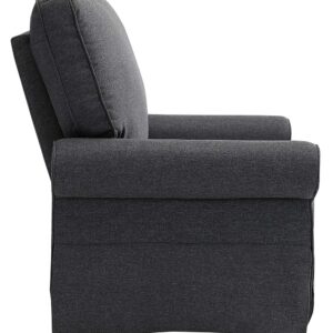 Angel Line Natalie Upholstered Swivel Glider, Dark Grey