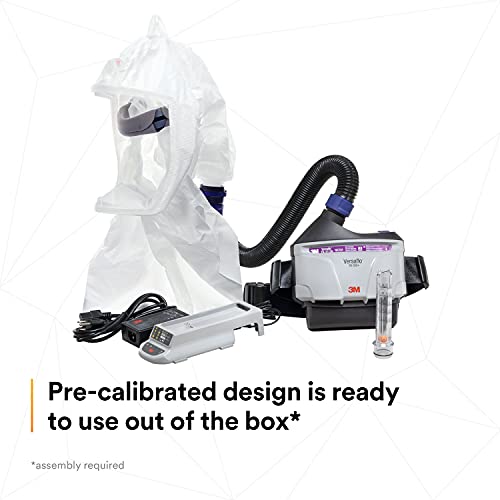 3M PAPR Respirator, Versaflo Powered Air Purifying Respirator Kit, TR-300N+ ECK, Healthcare, Hood Assembly, Easy to Clean and Maintain, All-in-One Respiratory Protection for Particulates