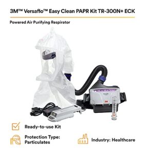 3M PAPR Respirator, Versaflo Powered Air Purifying Respirator Kit, TR-300N+ ECK, Healthcare, Hood Assembly, Easy to Clean and Maintain, All-in-One Respiratory Protection for Particulates