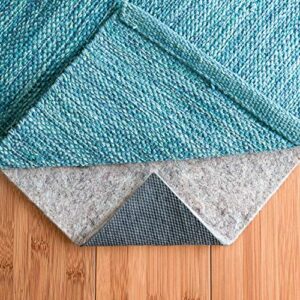 rugpadusa - basics - 6'x9' - 1/4" thick - felt + rubber - non-slip rug pad - cushioning felt for added comfort - safe for all floors and finishes