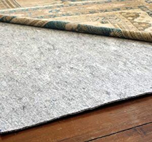 RUGPADUSA - Basics - 6'x9' - 1/4" Thick - Felt + Rubber - Non-Slip Rug Pad - Cushioning Felt for Added Comfort - Safe for All Floors and Finishes