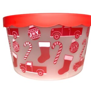 Greenbrier Holiday~Christmas Cookie Storage Buckets with Lids (2 Buckets)