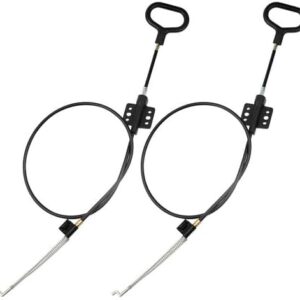 TOVOT 2PCS 38.5" D-Ring Release Handle Pull Recliner Cable Replacements Release Pull Cables for Sofa Chair