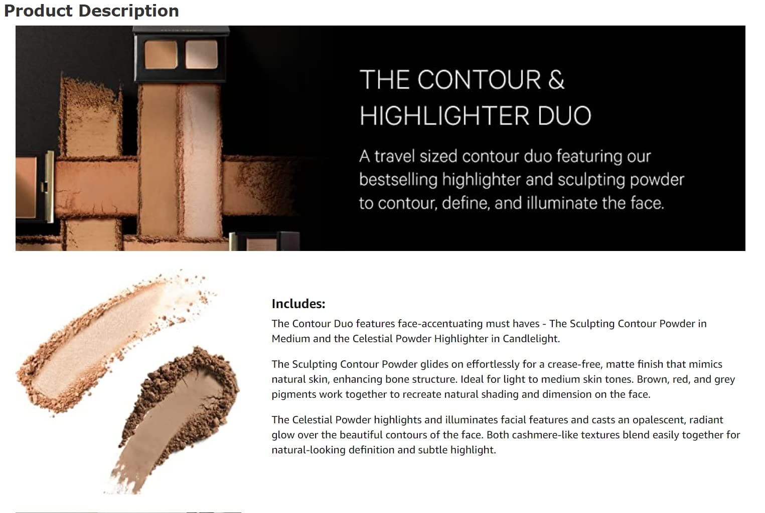 Kevyn Aucoin The Contour Duo On The Go -Sculpting Powder Medium / Highlight Candlelight