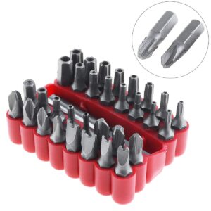 ChgImposs 33 Piece Screwdriver Bit Set, Security Screwdriver Tool Kit with Hex and Torx Special Batch Charging Drill Shaped