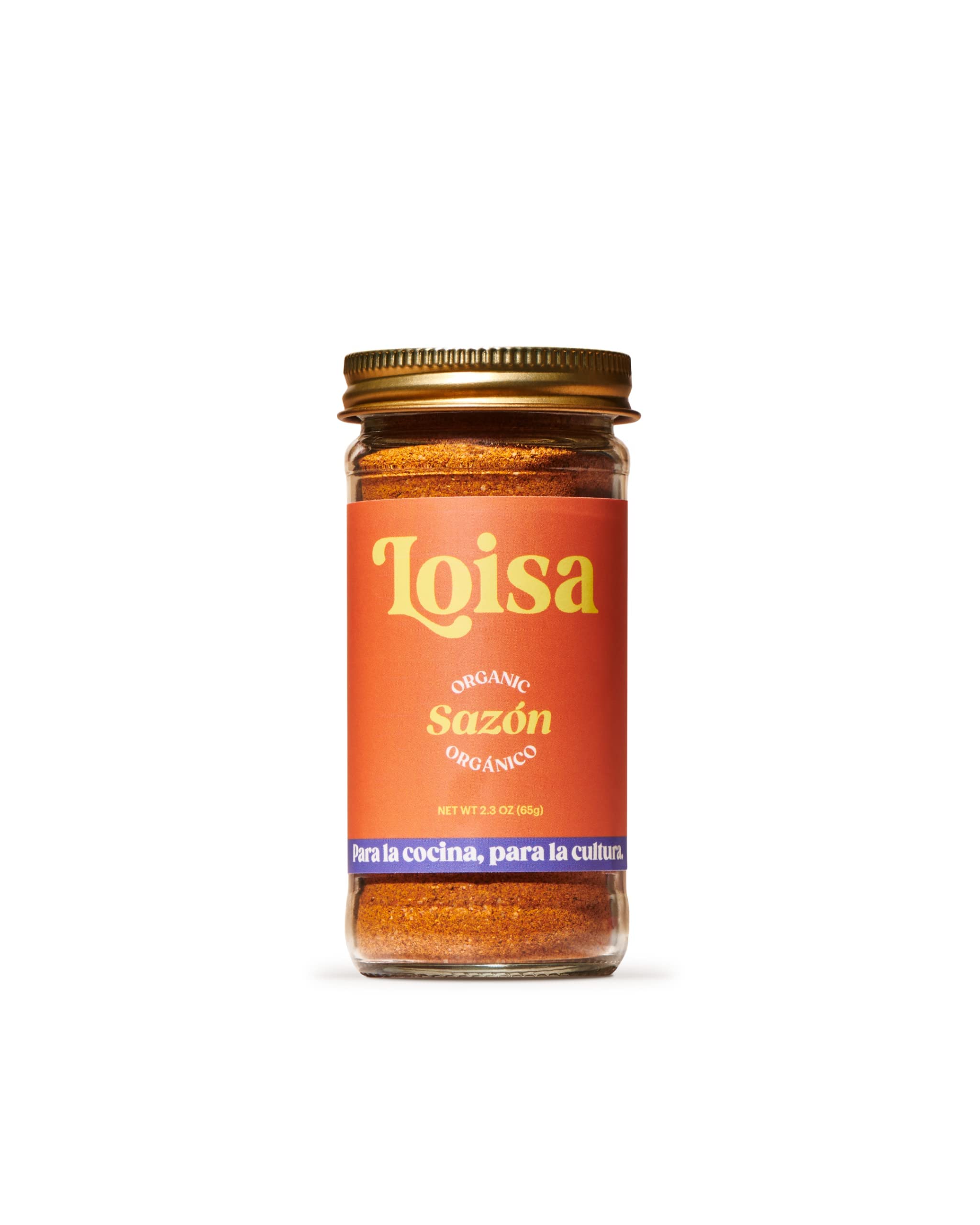 Loisa Sazón Seasoning, USDA Organic, Non-GMO, No-MSG, No Preservatives, No Artificial Coloring, No Artificial Flavors, 2.3oz, Pack of 1 (Sazon)