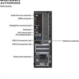 Dell Optiplex 7040 Small Form Business Desktop Computer (Intel Core i5-6500 3.2GHz, 8GB RAM, 500GB HDD, Display Port, HDMI, USB 3.0, Windows 10 Pro 64-Bit) (Renewed)