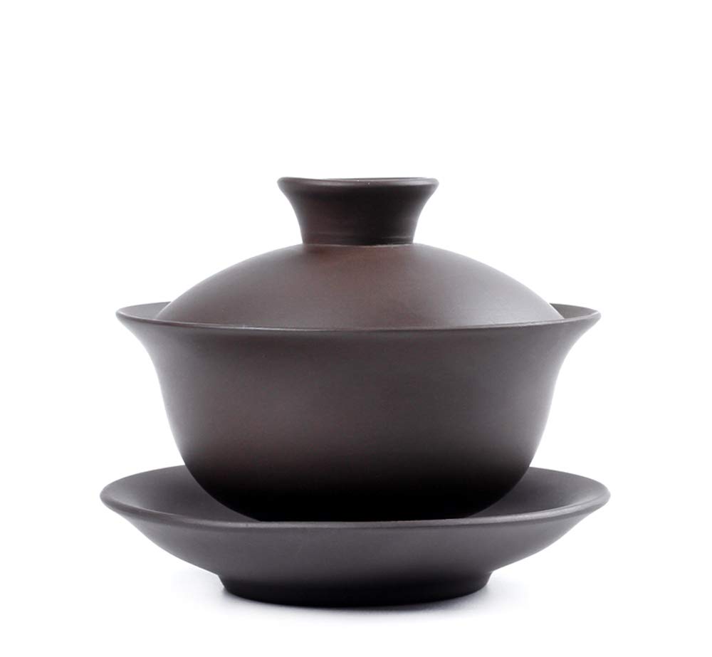 Chinese Yi Xing Purple Clay Gaiwan Tea Cup