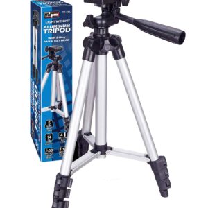 Vidpro TT-50L 50 Inch Lightweight Aluminum Tripod with 3 Way Pan & Tilt Head