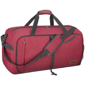 canway 85l travel duffel bag, foldable weekender bag with shoes compartment for men women water-proof & tear resistant