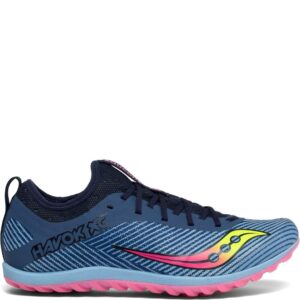 Saucony Women's Havok XC 2 Flat Running Shoe, Blue/Citron/VIZ Pink, 5.5