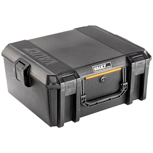 Vault by Pelican – V600 Multi-Purpose Hard Case with Foam for Equipment, Electronics Gear, Camera, Drone, and More (Black)