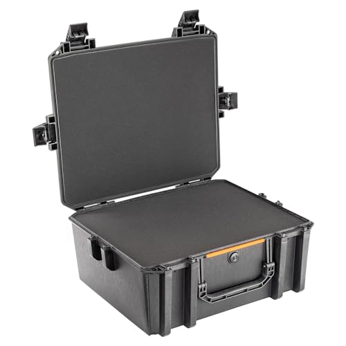 Vault by Pelican – V600 Multi-Purpose Hard Case with Foam for Equipment, Electronics Gear, Camera, Drone, and More (Black)