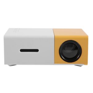 YG300 Professional Mini Projector Full HD1080P Home Theater LED Projector LCD Video Media Player Projector Yellow & White