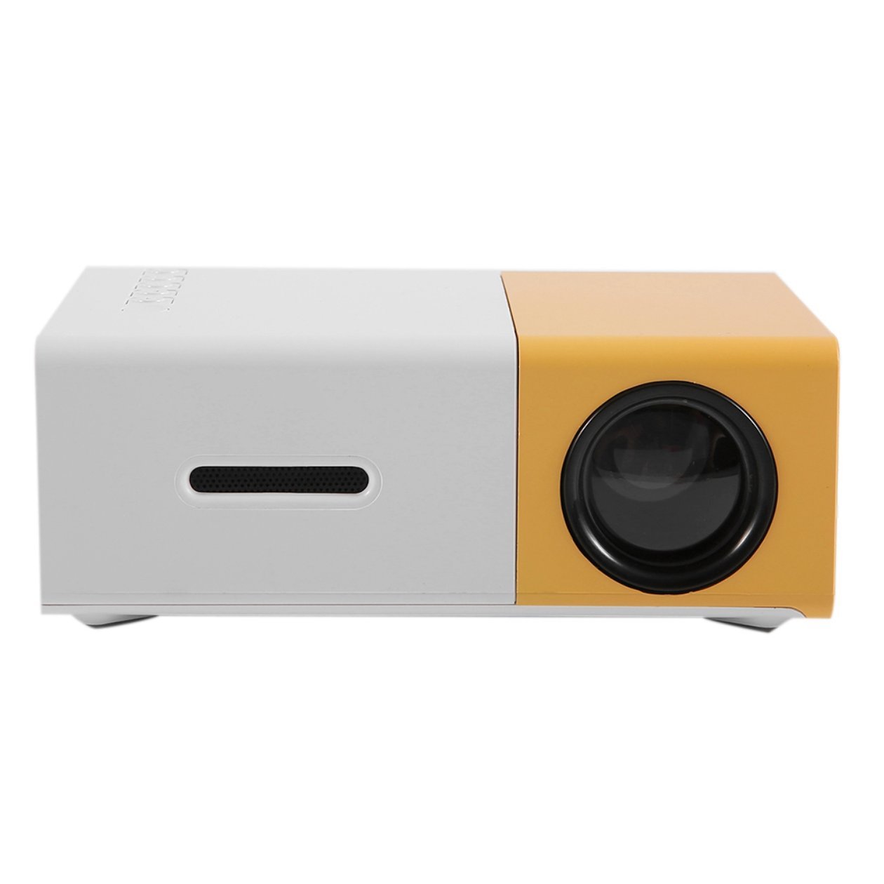 YG300 Professional Mini Projector Full HD1080P Home Theater LED Projector LCD Video Media Player Projector Yellow & White