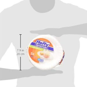 Hefty Everyday Foam Snack Plates, 7 Inch Round, 54 Count (Pack of 8), 432 Total