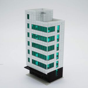 outland models railway colored modern city business building tall office n scale
