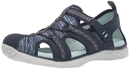 Dr. Scholl's Shoes Women's Andrews Fisherman Sandal, Navy Nubuck/Fabric, 7 M US