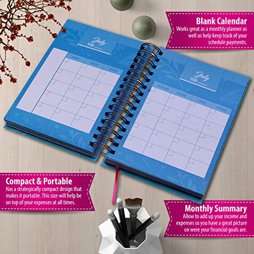 Budget Planner & Monthly Bill Organizer Book - (Non-Dated) Budget Book and Expense Tracker Notebook– Financial Planner Bundled with Cash Envelopes