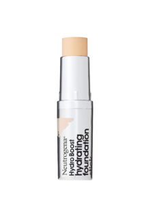 neutrogena hydro boost hydrating foundation stick with hyaluronic acid, oil-free & non-comedogenic moisturizing makeup for smooth coverage & radiant-looking skin, classic ivory, 0.29 oz