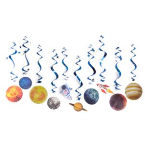 easy joy solar system hanging swirl 10 pieces decorations outer space party planets supplies space decorations star wars decorations galaxy space room decor