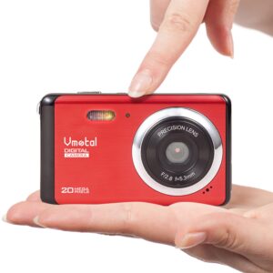 Mini Digital Camera Rechargeable FHD 1080P 20MP Camera, Vmotal Video Camera Digital Students Cameras with 2.8 inch TFT LCD 8X Digital Zoom Compact Camera (Red)