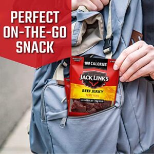 Jack Link's Beef Jerky Variety Pack - Includes Original, Teriyaki, and Peppered Beef Jerky - 96% Fat Free, No Added MSG- 1.25 Oz (Pack of 15)