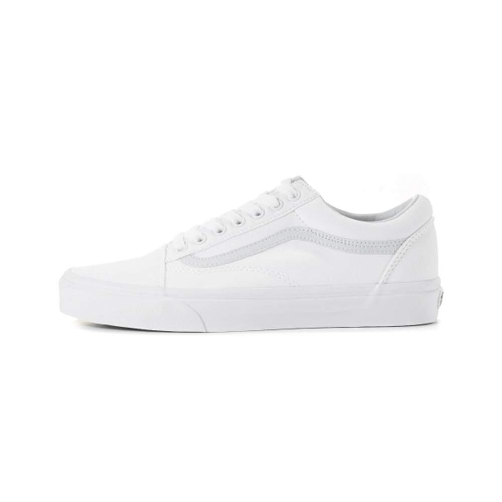 Vans Unisex Old Skool True White Skate Shoe, White, 8.5 US