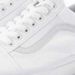 Vans Unisex Old Skool True White Skate Shoe, White, 8.5 US