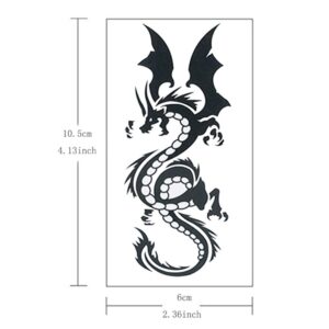 Small dragons Temporary Tattoos Stickers for kids Women Men Girls 6 Sheets, Fake dragon lovely Tattoos Paper Body Sticker Set Party Favors,waterproof and Long Lasting body tattoos by Yesallwas (Set 1)