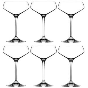 RCR Cristalleria Italiana Aria Collection 6 Piece Crystal Wine Glass Set (Champagne Coupe (11.25 oz))