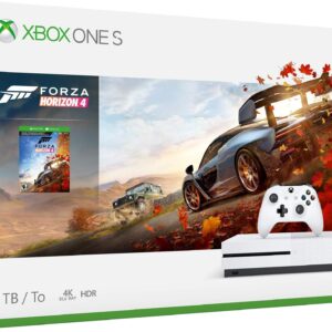 Xbox One S 1TB Forza Horizon 4 Console Bundle - Digital download of Forza Horizon 4 included - White Controller & Xbox One S included - 8GB RAM 1TB HD - Live Gold & Game Pass trials - 4K Blu-r