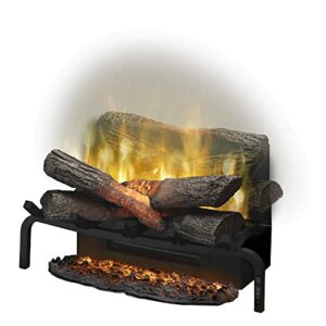 dimplex revillusion electric fireplace log insert - 20 inch faux wooden logs, plug in electric heater + glowing ash mat; remote control included - supplemental zone heat | model #dlg920