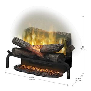 Dimplex Revillusion Electric Fireplace Log Insert - 20 Inch Faux Wooden Logs, Plug in Electric Heater + Glowing Ash Mat; Remote Control Included - Supplemental Zone Heat | Model #DLG920