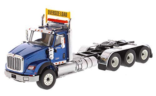 Diecast Masters International HX620 Day Cab Tridem Tractor Blue 1/50 Diecast Model