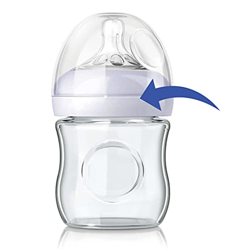 Replacement Screw Ring Compatible with Philips Avent Natural Bottles, Avent PP Bottles or Natural Glass Bottles; Not for AntiColi Nipple, Made by Maymom; Replace Avent Natural Screw Ring Collar