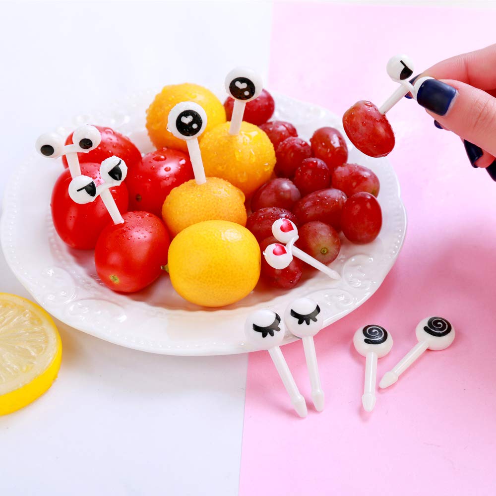 CKANDAY Set of 40 Lovely Animal Food Fruit Picks Forks, Mini Cute Cartoon Toothpick Sticks Decor for Kids Party Bento Lunch Box Sandwich Appetizer Pastry Decorative Cupcake Baby Dessert Cocktail