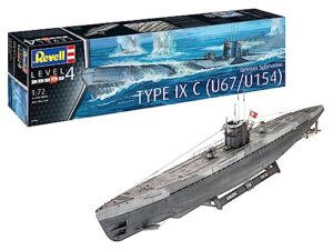 revell rv05166 1:72 - german submarine type ix c u67/u154 plastic model kit