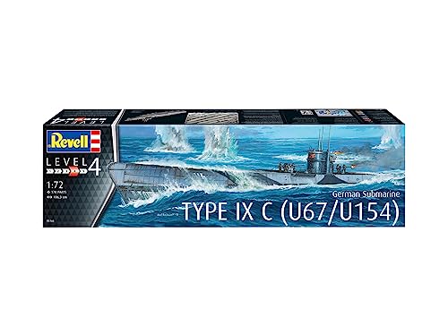 Revell RV05166 1:72 - German Submarine Type IX C U67/U154 Plastic Model kit