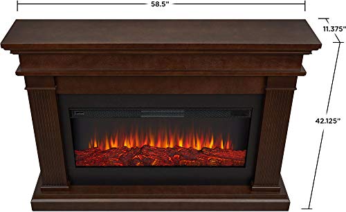 Beau 59" Landscape Electric Fireplace in Dark Walnut by Real Flame