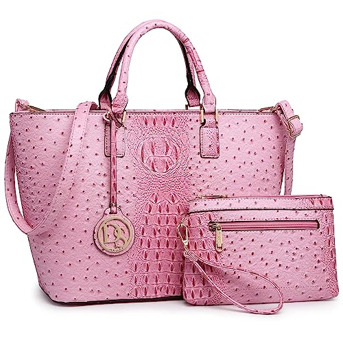 Dasein Two Tone Purses and Handbags for Women Tote Bags with Matching Wallet and Shoulder Strap