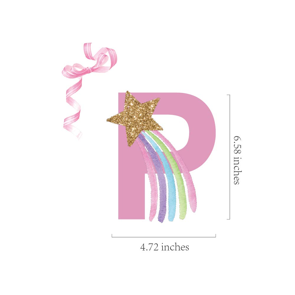 Unicorn Happy Birthday Banner/Unicorn Party Supplies Decorations for Kids Birthday Party Decoration,Pink