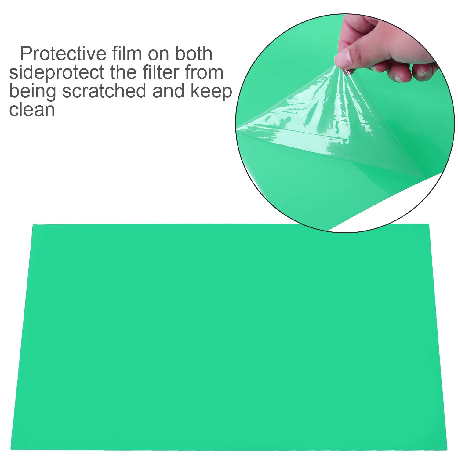 Pangda 9 Pack Gel Filter Colored Correction Gel Light Filter Transparent Color Film Plastic Sheets, 11.7 by 8.3 Inches (Green)