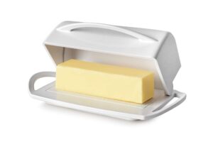 better dish flip top butter dish without spreader (white)
